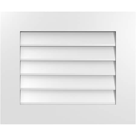 Ekena Millwork Vertical Surface Mount PVC Gable Vent: Non-Functional, w/ 3-1/2"W x 1"P Standard Frame, 24"W x 20"H GVPVE24X2001SN